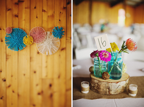 Colorful and fun florals and wedding decor - Photo by Ryan Flynn Photography
